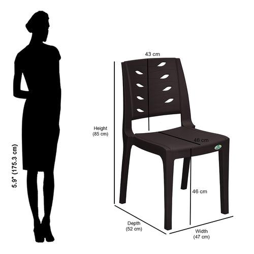 Nilkamal Fern Plastic Armless Chair