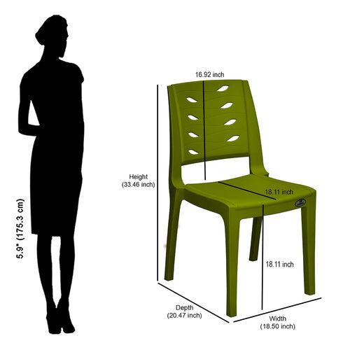 Nilkamal Fern Plastic Armless Chair