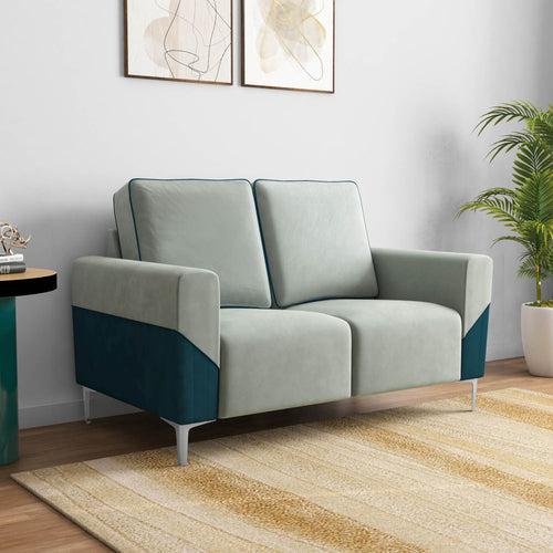 Nilkamal Boston 2 Seater Sofa (Grey & Blue)