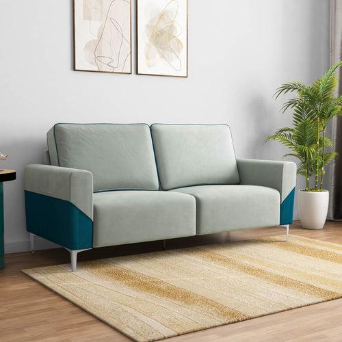 Nilkamal Boston 3 Seater Sofa (Grey & Blue)