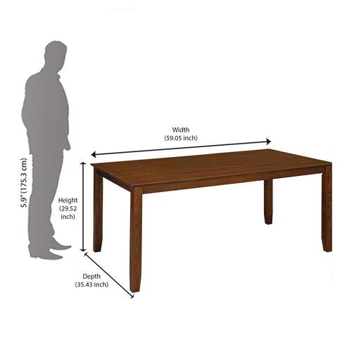 Nilkamal Carter 6 Seater Dining Set (Antique Oak)