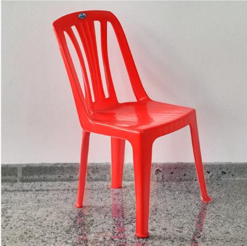 Nilkamal CHR4001 Plastic Armless Chair (Bright Red)