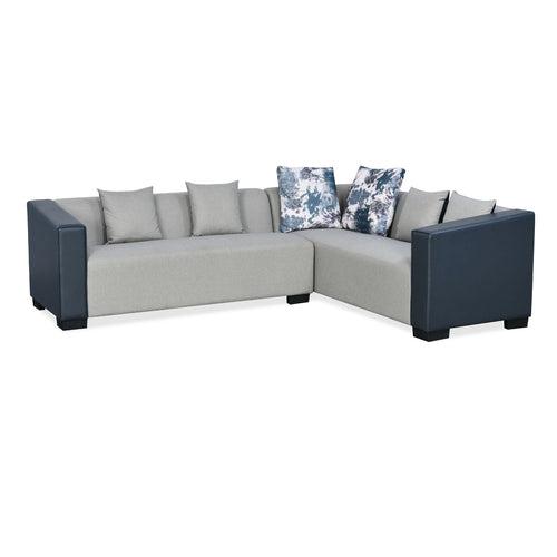 Nilkamal Corbin Fabric Corner Sofa (Grey)