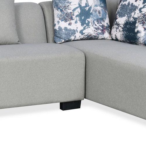 Nilkamal Corbin Fabric Corner Sofa (Grey)