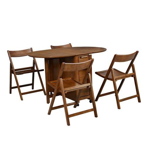 Nilkamal Carven 4 Seater Dining Set (Walnut)