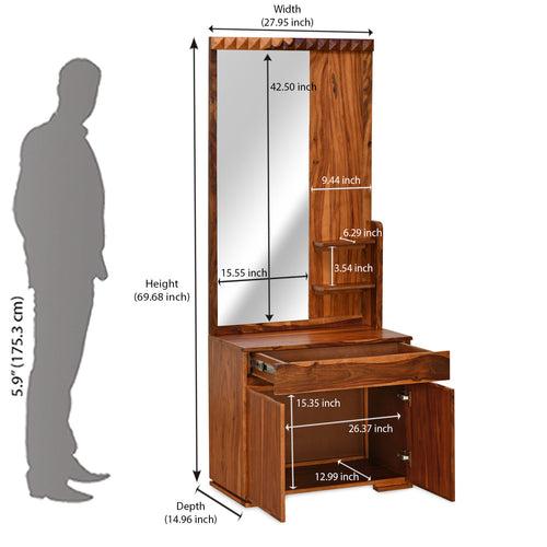 Nilkamal Dewsbury Dresser with Mirror (Walnut)