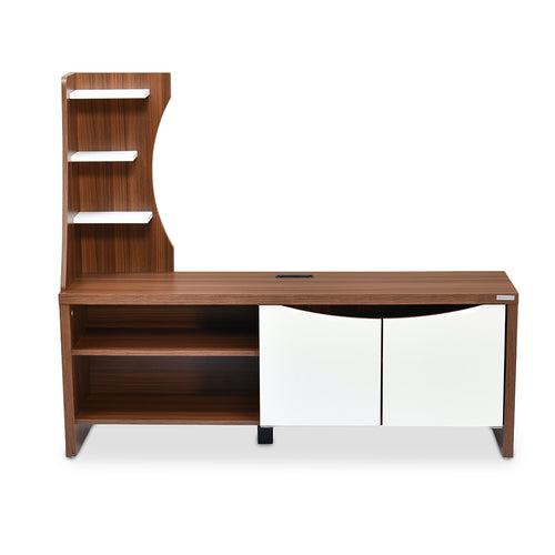 Nilkamal Caspian Wall Unit (Walnut and White)