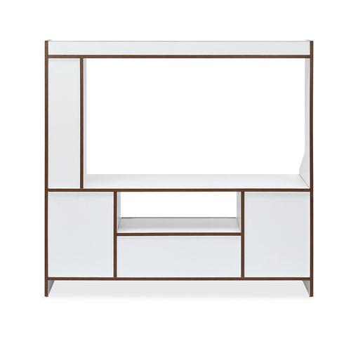 Nilkamal Petra TV Unit (White & Walnut)