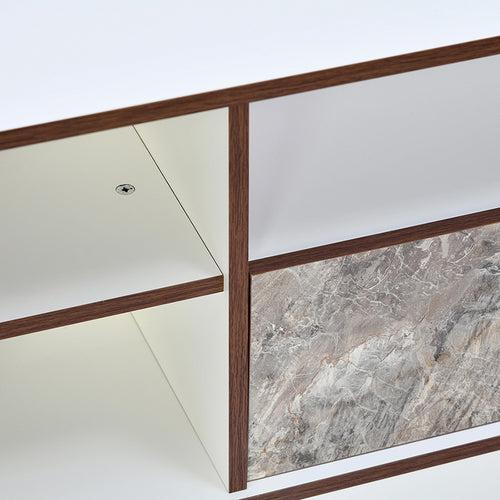 Nilkamal Petra TV Unit (White & Walnut)