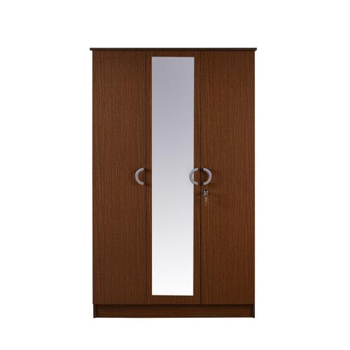 Massif 3 Door Wardrobe With Mirror (Urban Walnut)