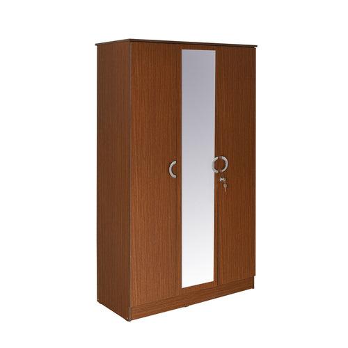 Massif 3 Door Wardrobe With Mirror (Urban Walnut)