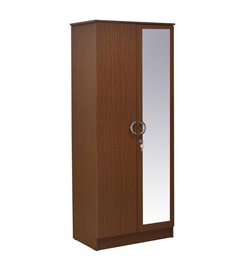 Massif 2 Door Wardrobe With Mirror (Urban Walnut)