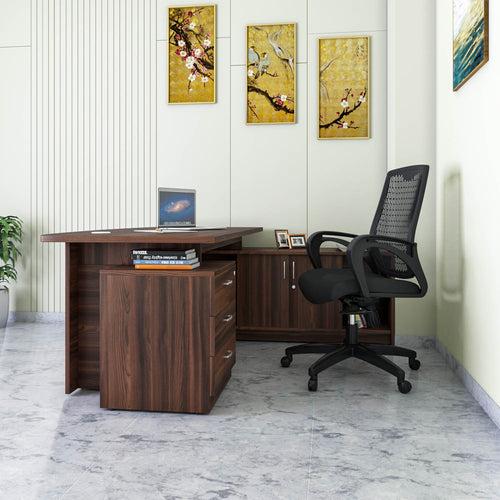 Nilkamal Elegant Neo Office Table (Walnut)