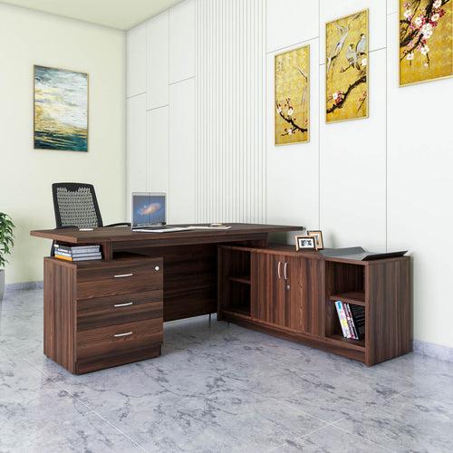 Nilkamal Elegant Neo Office Table (Walnut)