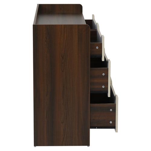 Nilkamal Febian Chest of 6 Drawers (Walnut & White)