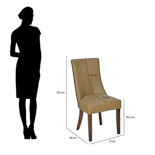 Nilkamal Prince Dining Chair (Milan Walnut)