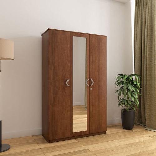 Massif 3 Door Wardrobe With Mirror (Urban Walnut)