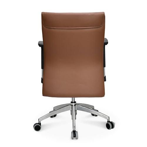 Nilkamal Command Mid Back Leather Office Chair (Tan)