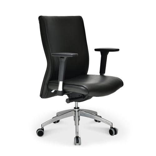 Nilkamal Command Mid Back Leatherette Office Chair (Black)