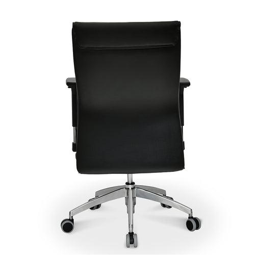 Nilkamal Command Mid Back Leatherette Office Chair (Black)