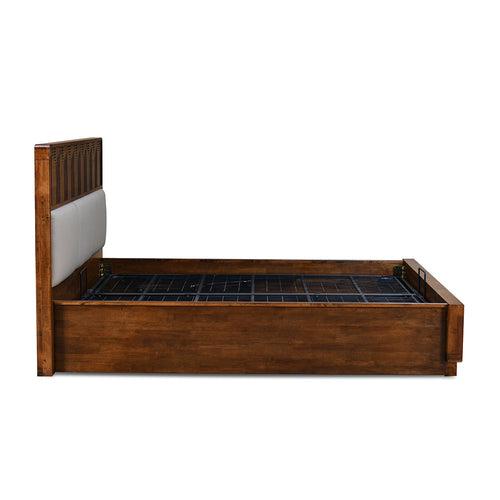 Nilkamal Albury Queen Bed with Hydraulic Storage (Antique Cherry)