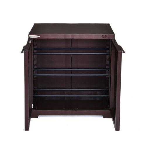 Nilkamal Freedom Mini 09 (FMSC09) Plastic Shoe Cabinet (Weather Brown)