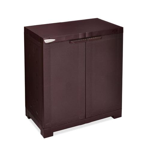 Nilkamal Freedom Mini 09 (FMSC09) Plastic Shoe Cabinet (Weather Brown)