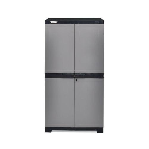 Nilkamal Freedom Mini Medium (FMM) Plastic Storage Cabinet (Haze Grey/Charcoal Grey)