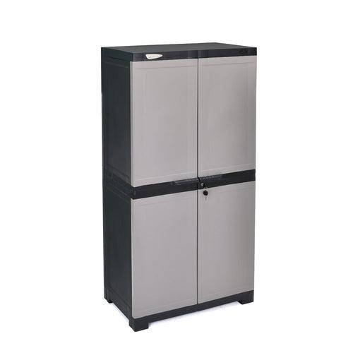 Nilkamal Freedom Mini Medium (FMM) Plastic Storage Cabinet (Haze Grey/Charcoal Grey)