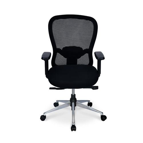 Nilkamal Alba Mid Back Mesh Office Chair With Chrome Star Base (Black)