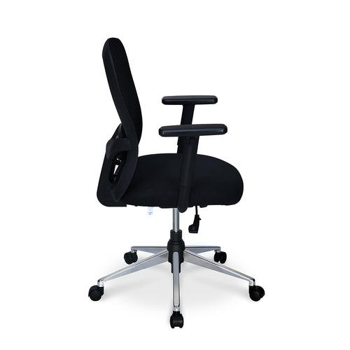 Nilkamal Alba Mid Back Mesh Office Chair With Chrome Star Base (Black)