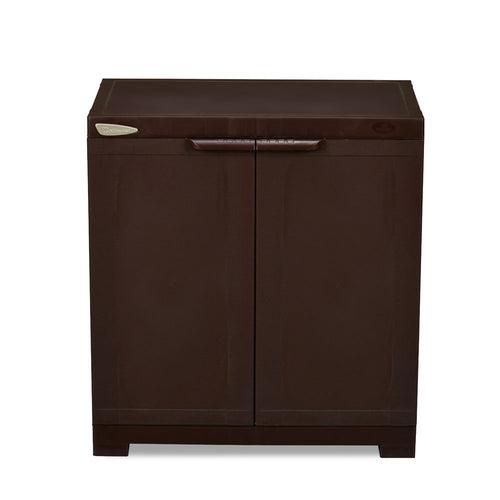 Nilkamal Freedom Mini Small (FMS) Plastic Storage Cabinet (Weather Brown)