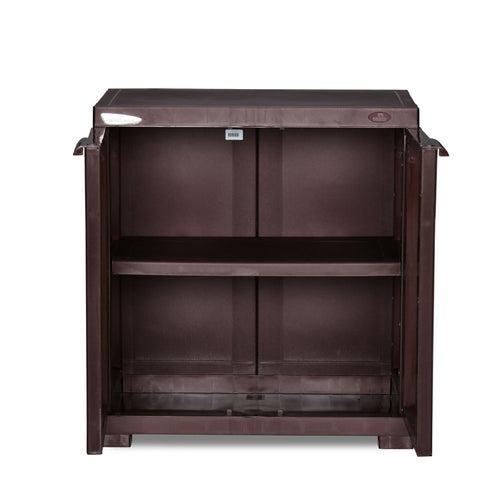 Nilkamal Freedom Mini Small (FMS) Plastic Storage Cabinet (Weather Brown)