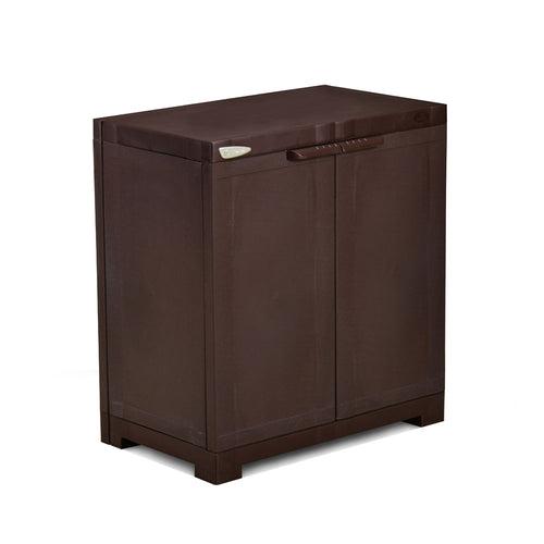 Nilkamal Freedom Mini Small (FMS) Plastic Storage Cabinet (Weather Brown)