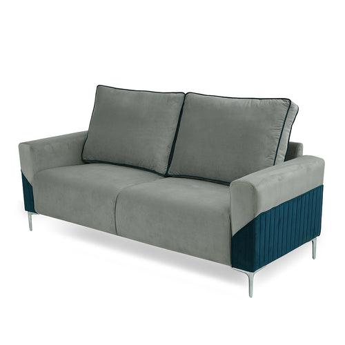 Nilkamal Boston 3 Seater Sofa (Grey & Blue)