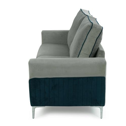 Nilkamal Boston 3 Seater Sofa (Grey & Blue)