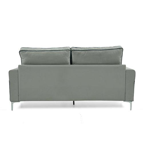 Nilkamal Boston 3 Seater Sofa (Grey & Blue)