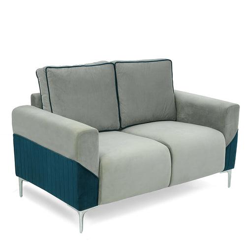 Nilkamal Boston 2 Seater Sofa (Grey & Blue)