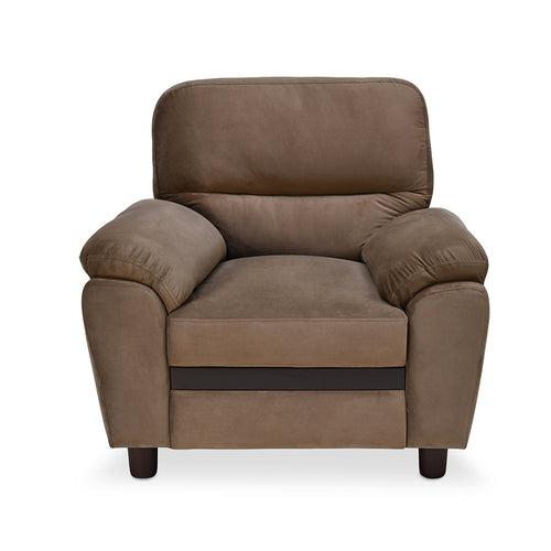 Nilkamal Rebecca 1 Seater Velvette Sofa (Brown)