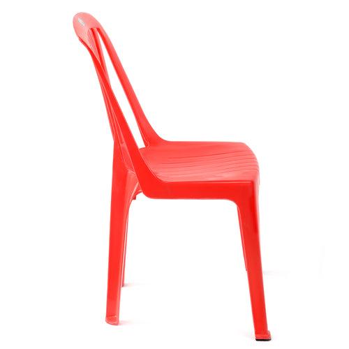 Nilkamal CHR4001 Plastic Armless Chair (Bright Red)