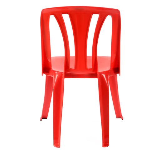 Nilkamal CHR4001 Plastic Armless Chair (Bright Red)