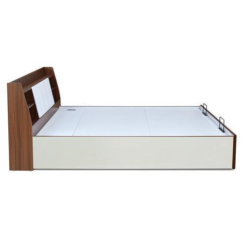 Nilkamal Ornate Prime Bed With Semi Hydraulic Storage (White)