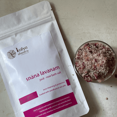 snaana lavanam - javaa - rose bath salt - 100 gms