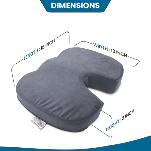 Orthopedic Memory Foam U-Shaped Coccyx Seat Cushion with Ventilated Cooling Gel for Tailbone, Sciatica & Back Pain Relief