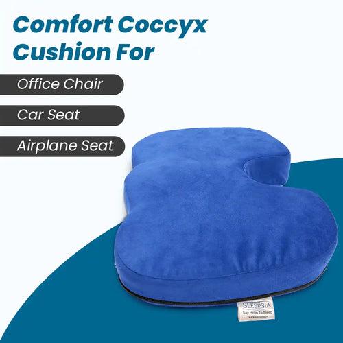 Orthopedic Memory Foam U-Shaped Coccyx Seat Cushion with Ventilated Cooling Gel for Tailbone, Sciatica & Back Pain Relief