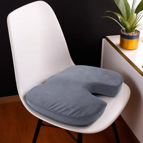 Orthopedic Memory Foam U-Shaped Coccyx Seat Cushion with Ventilated Cooling Gel for Tailbone, Sciatica & Back Pain Relief