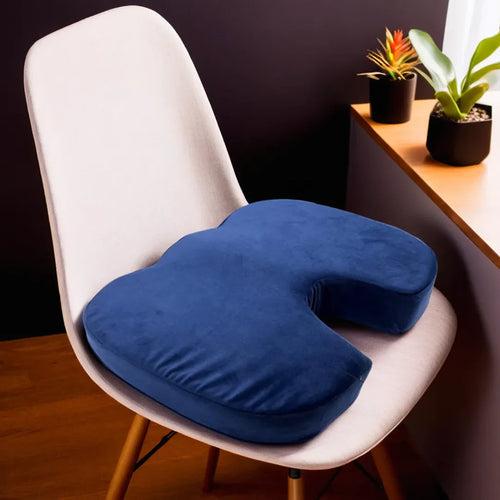 Orthopedic Memory Foam U-Shaped Coccyx Seat Cushion with Ventilated Cooling Gel for Tailbone, Sciatica & Back Pain Relief