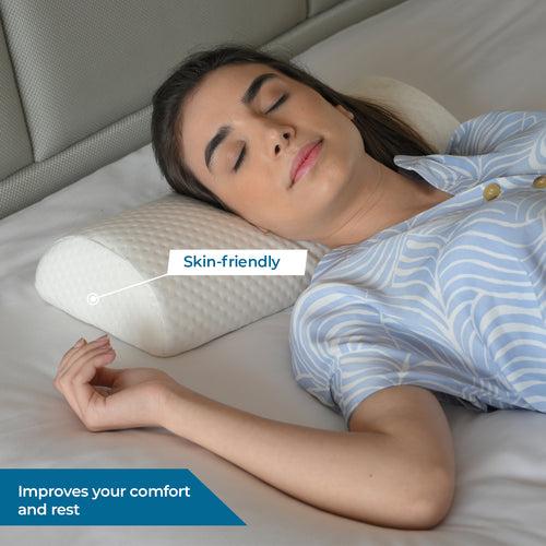 Orthopedic Memory Foam Knee & Leg Support Half-Moon Pillow