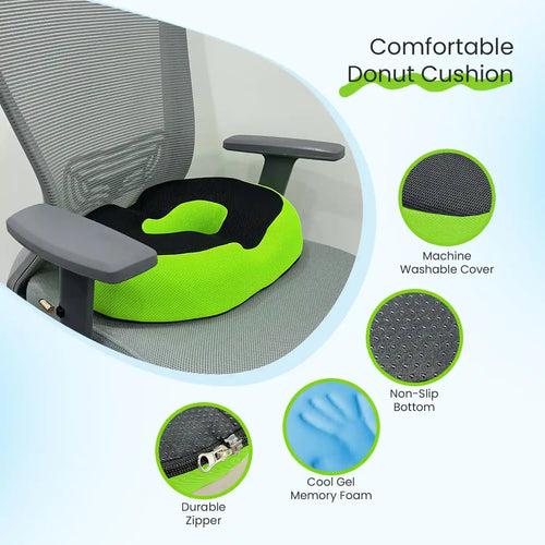 Orthopedic Memory Foam Donut Seat Cushion with Cooling Gel