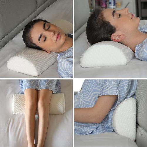 Orthopedic Memory Foam Knee & Leg Support Half-Moon Pillow